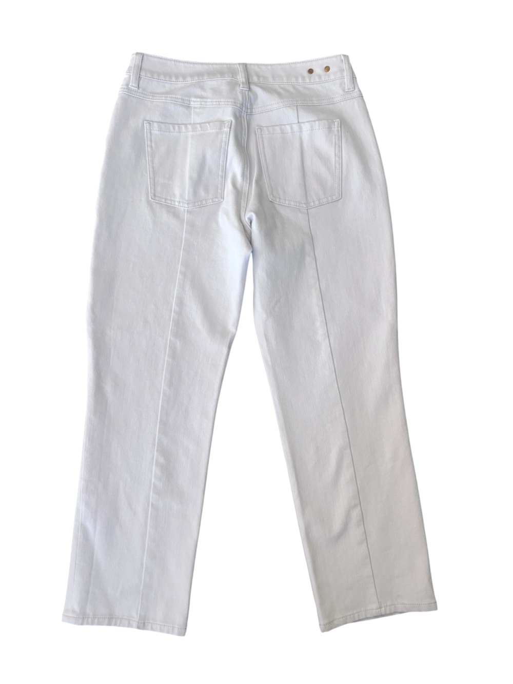 Cabi Soho Jeans Cream Straight Leg Jeans Ankle Crop Style 6701 - Picture 6 of 14